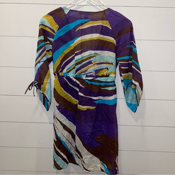 Diane Von Furstenberg Helma Kaftan Top Dress Womens Size Small - Picture 10 of 11
